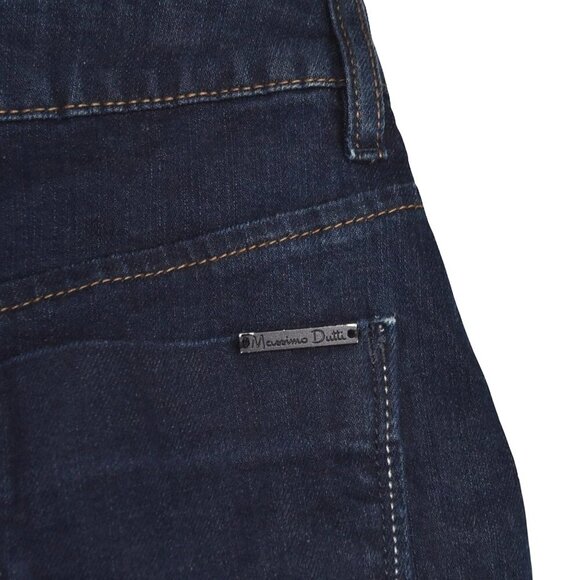 Massimo Dutti Dark Denim Skirt Minimalist 90s Y2k Streetwear Sz 27 Eur 36 - Picture 6 of 7